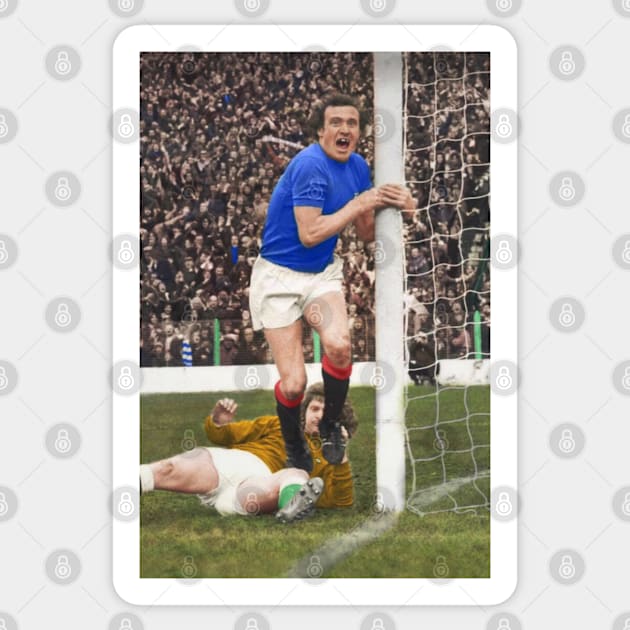 Colin Stein Goal Machine Sticker by AndythephotoDr